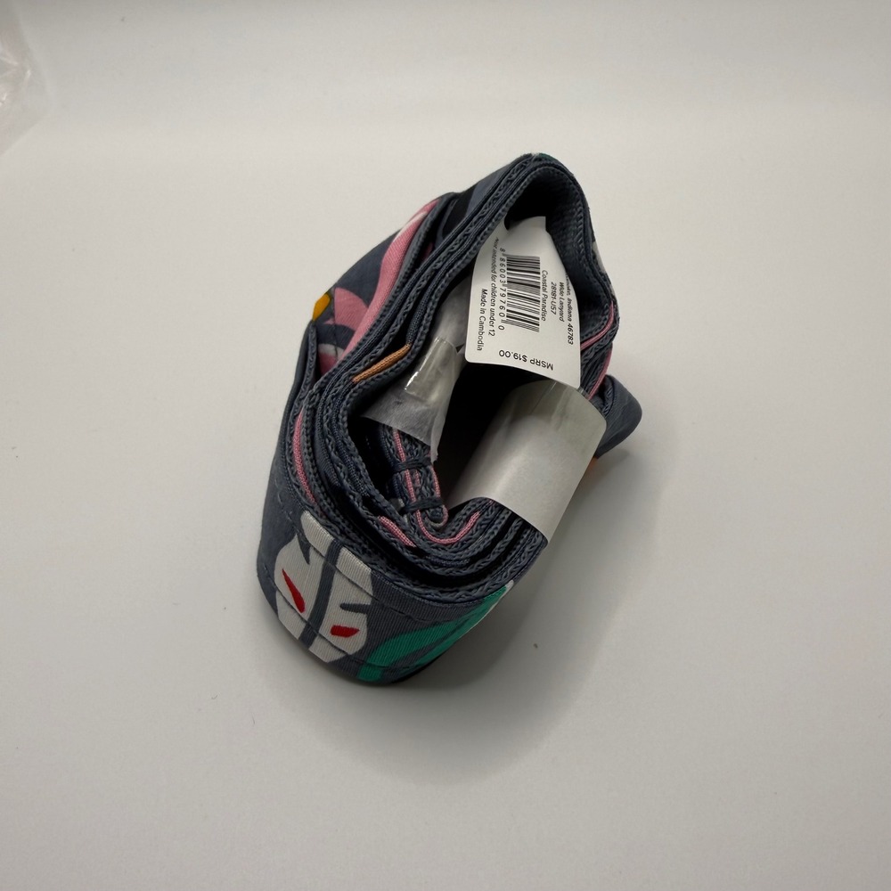Retired Vera Bradley Wide Lanyard Coastal Paradise Floral Gray Pink 28181-U57 - Picture 3 of 4